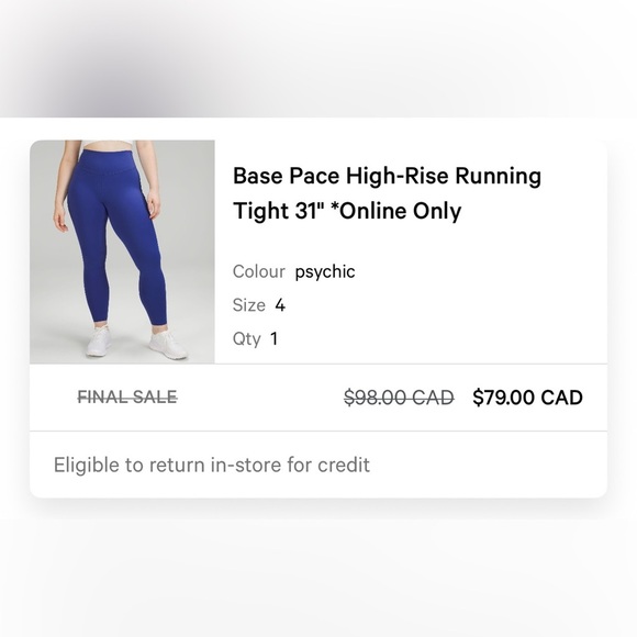 lululemon athletica Psychic Blue Leggings - Picture 1 of 10